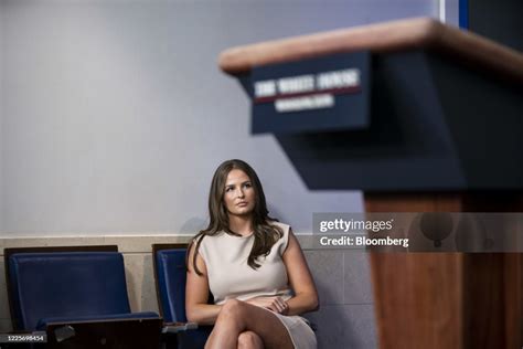 Margo Martin White House Press Assistant Listens During A News