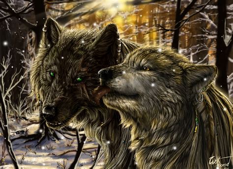 🔥 Download Alpha Coders Art Abyss Animal Wolf Love By Cscott Wolves