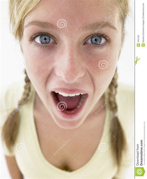 Teenage Girl Looking Shocked Stock Image Image Of Person