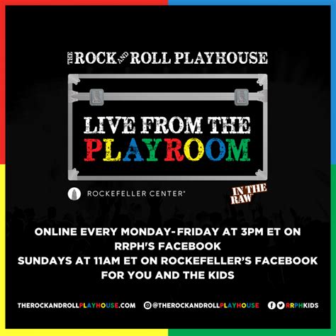 Virtual Event Rock And Roll Playhouse Presents Live From The Playroom