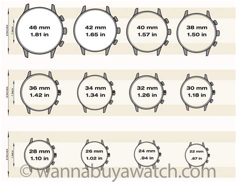 Watch Size Chart Printable