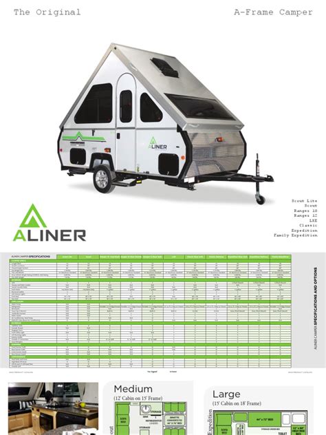 Aliner Camper Specifications And Options A Comparison Of Aliner Camper