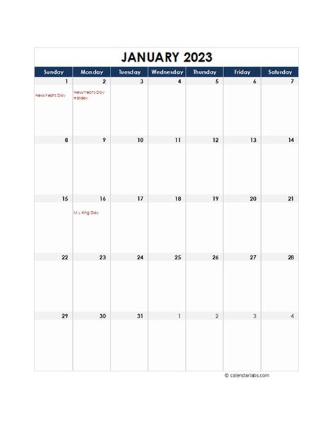 Monthly 2023 Excel Calendar Zohal