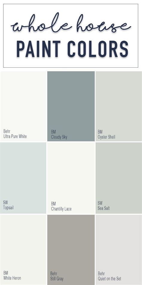 Paint Colors For A Whole Home Color Palette With Calming Neutral Paint