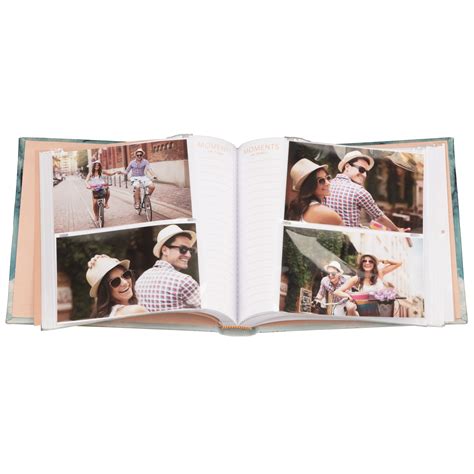 Buy Pinnacle Moments In Time Blue Watercolor Photo Album With Rose Gold