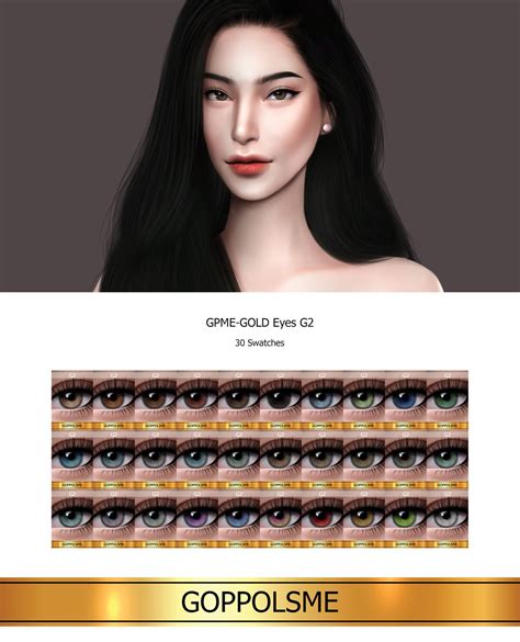 Gpme Gold Eyes G2 • 30 Swatches • Download At Goppolsme Patreon No Ad