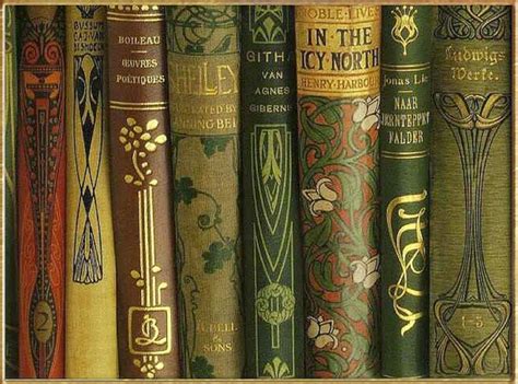 Art Nouveau Book Spines Books Pinterest Book Spine Books And