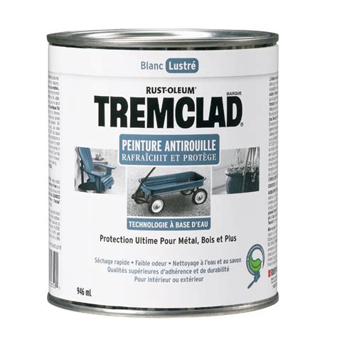 Peinture Antirouille Tremclad 946 Ml Fini Lustré Blanc 26025wb504