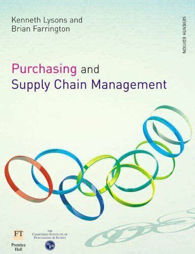 Purchasing And Supply Chain Management Dr Kenneth Lysons Dr Brian