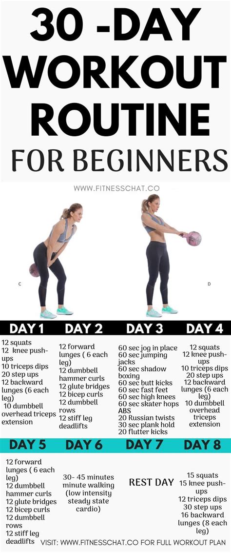 best 30 day workout plan for beginners at home pdf workout routines for beginners workout