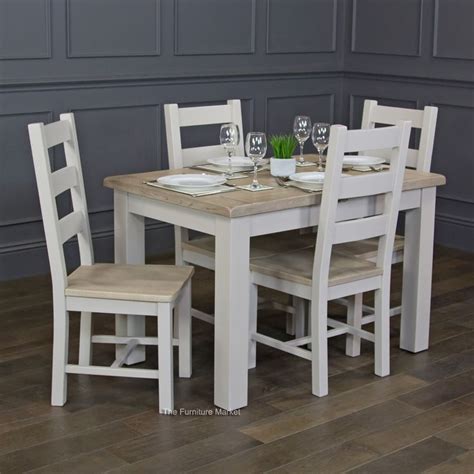 With our wide range of sleek,. Grey Stone Painted Small Extending Dining Table and 4 ...