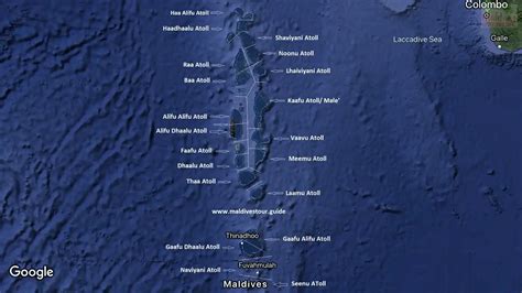 Mapa Da Ilha Maldivas Para Visitantes