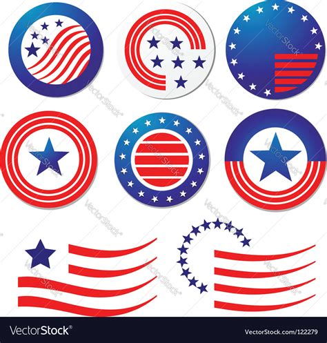 American Patriotic Symbols Royalty Free Vector Image
