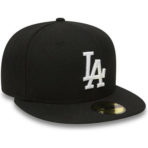 New Era Flat Brim 59fifty Essential Los Angeles Dodgers Mlb Black