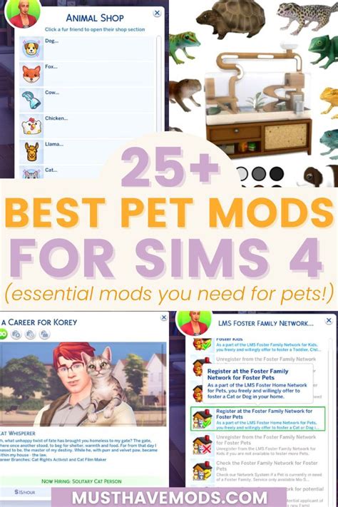 25 Essential Sims 4 Pet Mods For More Fun Realistic Pets Artofit