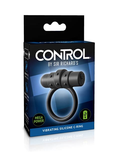 sir richard s control vibrating silicone c ring black pipedream products wholesale