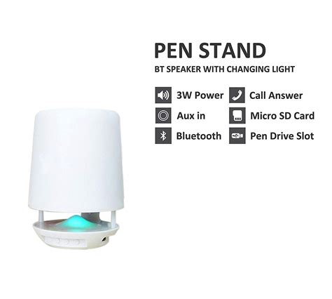 Pen Stand With Bluetooth Speaker Creative369 Solutions