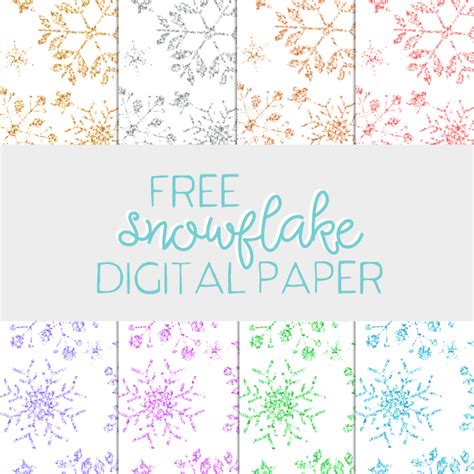Free Sparkly Snowflake Digital Paper Backgrounds Digital Paper