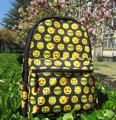 242us 2015 Cute Emoji Backpack Cool Kids Graffiti Backpack Child