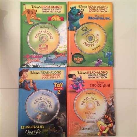 Disneys Read Along Double Story Book With Cd Hobbies And Toys Books