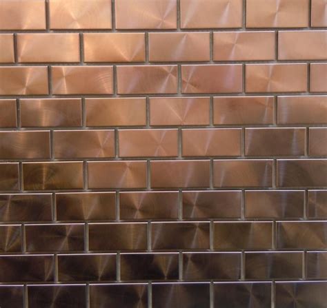 Copper Kitchen Backsplash Tiles Subway Tile Peel And Stick