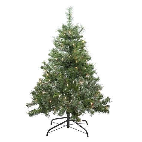 4 Pre Lit Mixed Cashmere Pine Medium Artificial Christmas Tree Clear