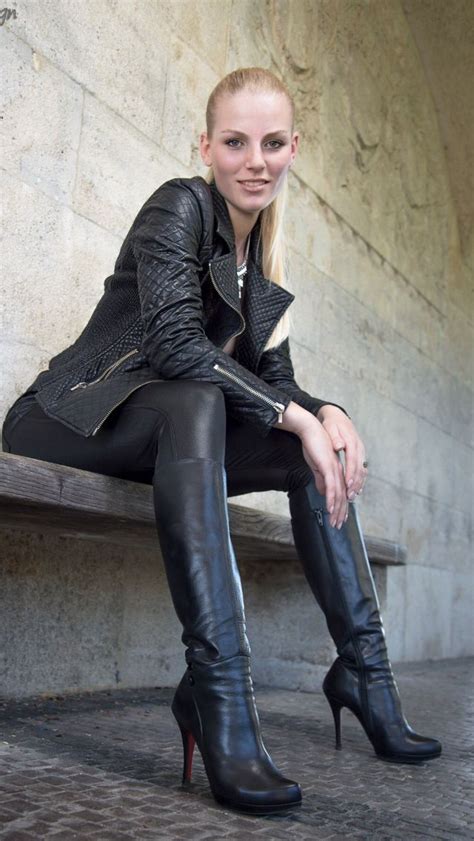 Leather Outfit Leather Fashion Fashion Boots Leather Boots Black