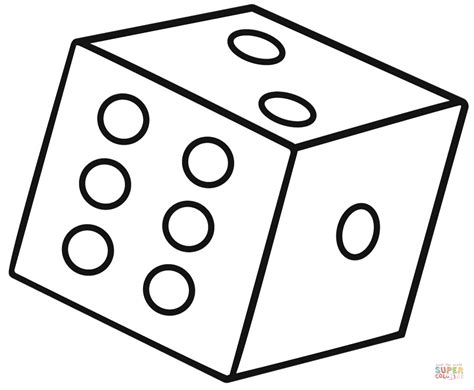Dice Coloring Page Free Printable Coloring Pages