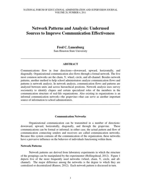 Terimakasih untuk kehadirannya insan aulia. Lunenburg_Fred_C_Network_Patterns_and_An.pdf | Hierarchy ...