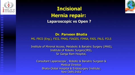 Laparoscopic Vs Open Incisional Hernia Repair Debate At Hsicon 2023