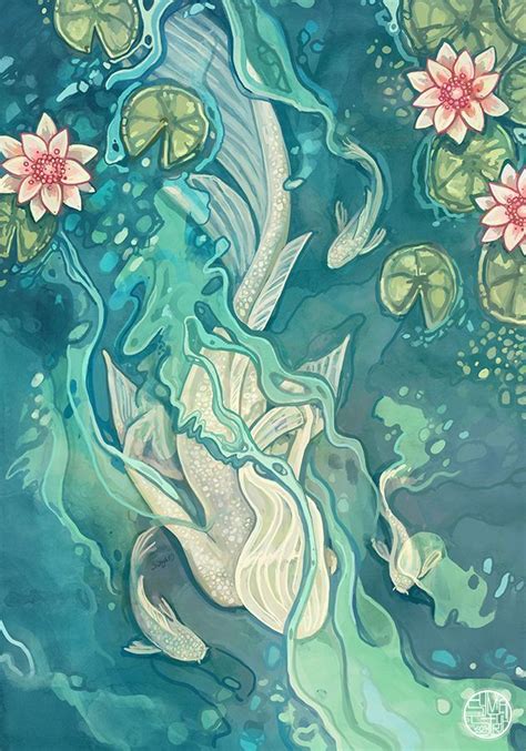 Lotus Pond Mermaid Digital Art Fantasy Painting By Sylvia Strijk