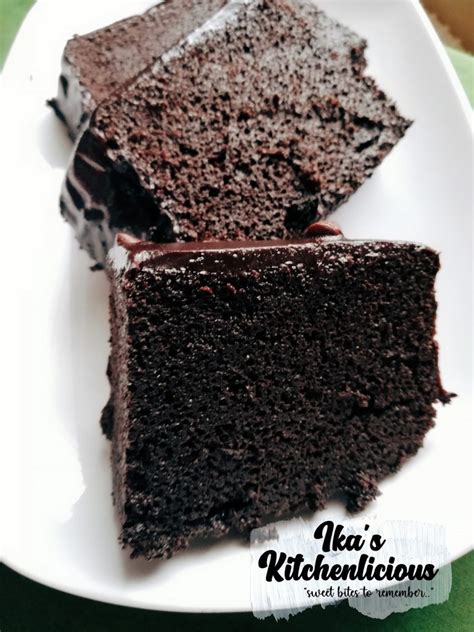 Kek Coklat Moist Versi Bakar Cukup Lembut Macam Kukus Sedap