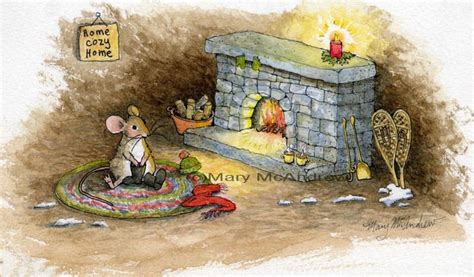 Home Cozy Home Cozy House Mouse Illustration Paintings And Prints