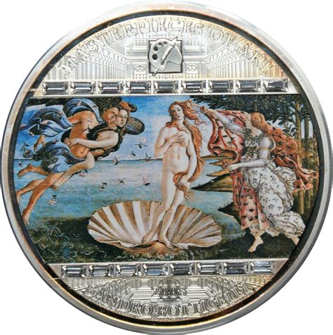 COOK ISLANDS - 20 dolarów 2010 - Masterpieces of Art - Narodziny Wenus