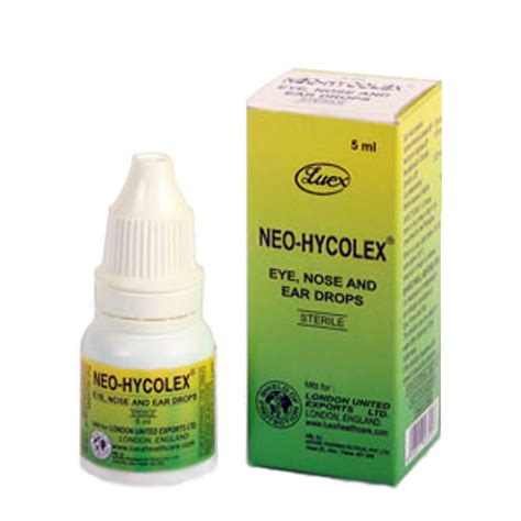 You may need to restrict the use of salt and take a calcium supplement. NEO HYCOLEX DROPS 5MG - Equity Pharmacy