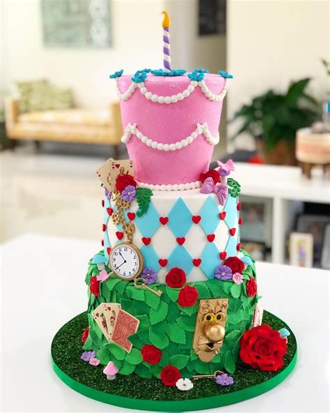 Alice In Wonderland Cake Alice In Wonderland Cakes Happy 1st