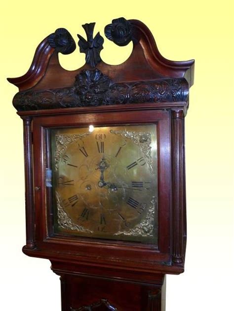A Majestic Irish Georgian Antique Longcase Grandfather Clock By Dan O