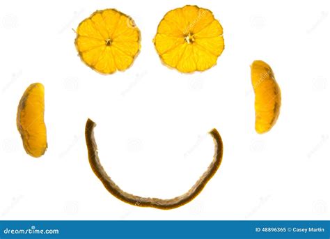 Smiley Face Made With Orange Slices Stock Image Image Of Natural