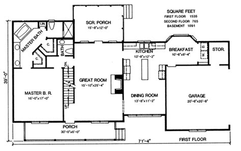 Country Style House Plan 3 Beds 25 Baths 2300 Sqft Plan 10 243