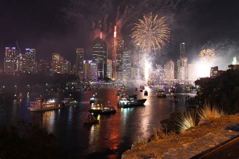 Riverfire Fireworks Stock Image Image Of River Building 34137077