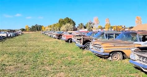 Check Out This Massive Abandoned Collection Of Classic Cars Get Auto Tips