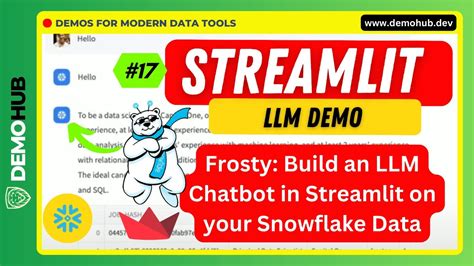 Snowflake Demo Build An Llm Powered Chatbot In Streamlit On Your