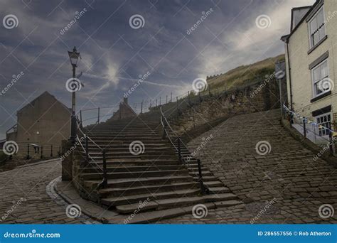 At The Foot Of The 199 Steps In Whitby North Yorkshire Editorial Photo