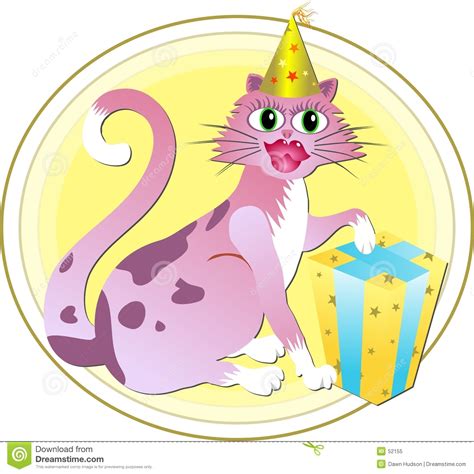 Birthday Cat Stock Illustration Illustration Of Paws Domestic 52155