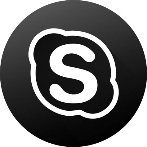Icono Skype En Social Media Black And White
