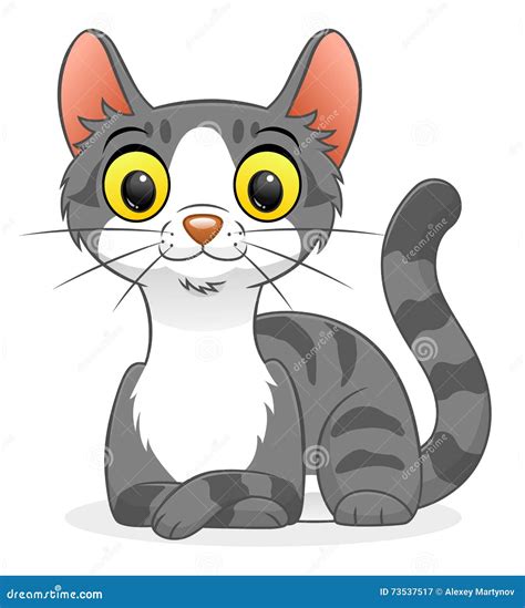 Cute Tabby Cat Stock Vector Illustration Of Tabby Striped 73537517