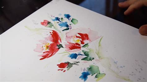 How To Paint Loose Watercolor Flower 5 Minute Tutorial Youtube Loose Watercolor Flowers
