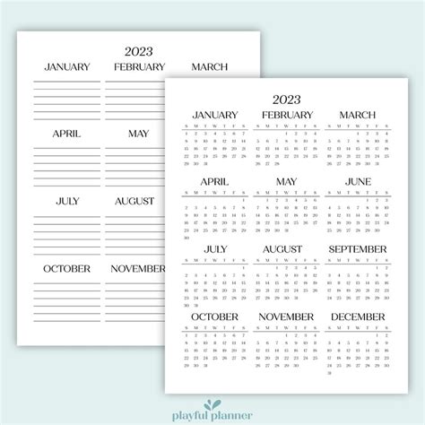 2022 2023 Printable Editable Calendar Bundle Includes Etsy