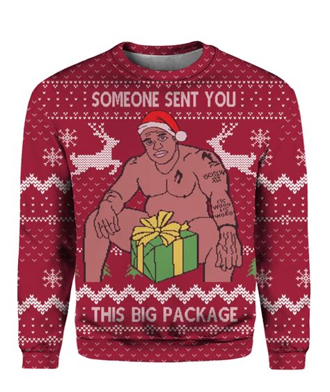 Barry Wood Christmas Sweater Red Someone Sent You This Big Package