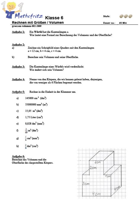 Dezimalbrüche bestehen aus 3 teilen: Mathematik Aufgaben Größen: 6. Klasse Übungsblätter ausdrucken